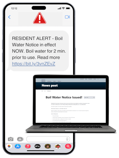 alerts asset showing computer and phone examples of Triton Alerts.